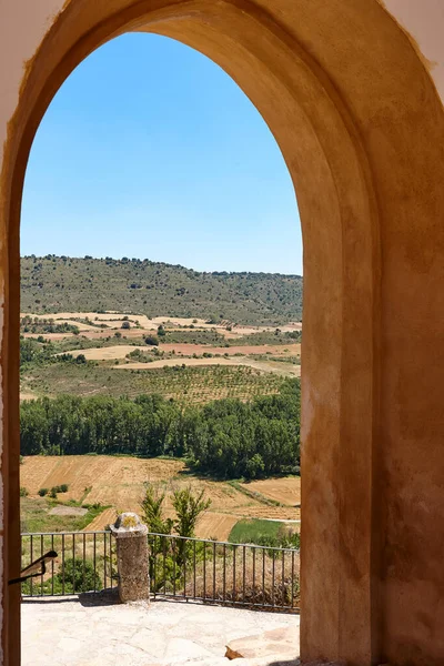 Guadalajara Landschaft Spanien Alcarria Brihuega Burg Von Piedra Bermeja — Stockfoto