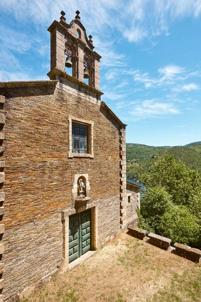 Iglesia Románica España Santo Estevo Chouzan Ribeira Sacra España —  Fotos de Stock