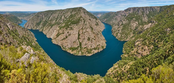 Ribeira Sacra Panoramic Landscape Vilouxe Viewpoint River Sil Canyon Spain — Stock Photo, Image