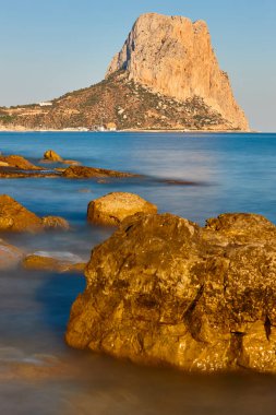 Penon de Ifach. Spanish mediterranean coastline in Alicante. Calpe, Valencia clipart