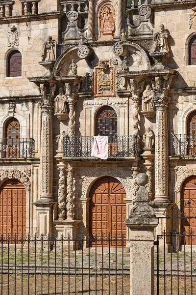 Santa Maria Das Ermidas Heiligdom Gevel Ribeira Sacra Galicië Spanje — Stockfoto