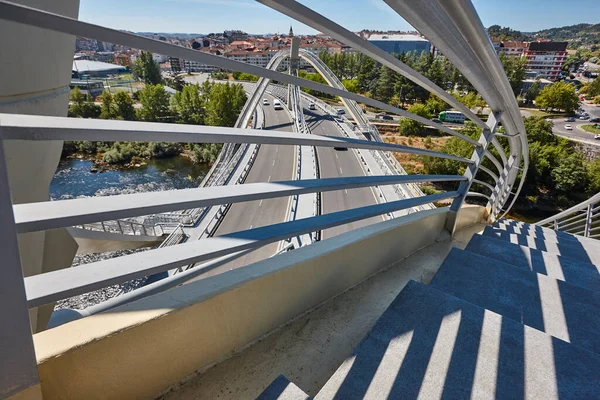 Orense Moderno Ponte Milenio Mio Fiume Viaggiare Spagna — Foto Stock