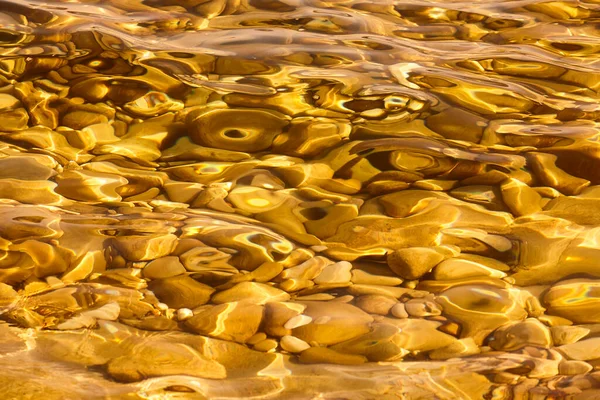 Pebble Stone Reflections Water Nature Background Zen Meditation — Stock Photo, Image