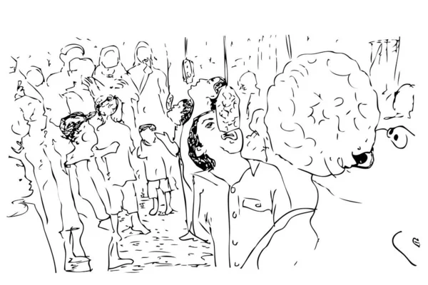 Vektör basit Elle Çizim taslağı Karides Yiyici Eğlence Oyunları ya da yarışma, Endonezya 'nın bağımsızlık gününde yaygın oyunlar