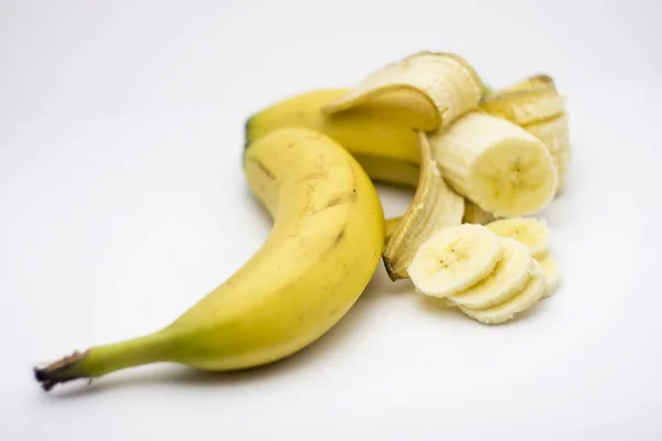 Banane Tranches Isolées — Photo
