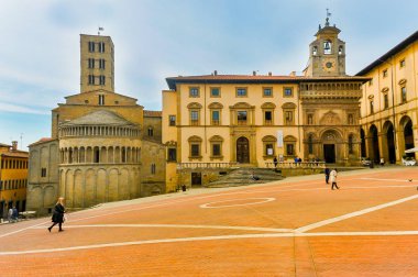 Arezzo Meydanı, Floransa, İtalya. Kare içinde ünlü bir film kaydedildi. hayat çok güzel, la vita bella, la vida es bella.