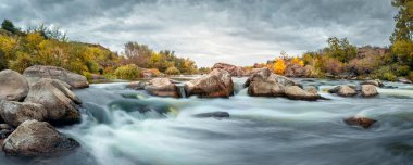 Mygiya, Mykolaiv Disrtict, Ukrayna 'dan Southern Bug nier' in panoramik görüntüsü