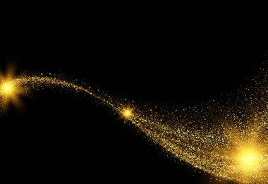 Vektör eps 10 parlak altın glitter köpüklü dalgalı arka plan dekorasyon