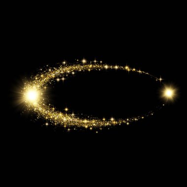 Vektör eps 10 parlak altın glitter doku banner tasarımı. Lüks dekoratif çerçeve