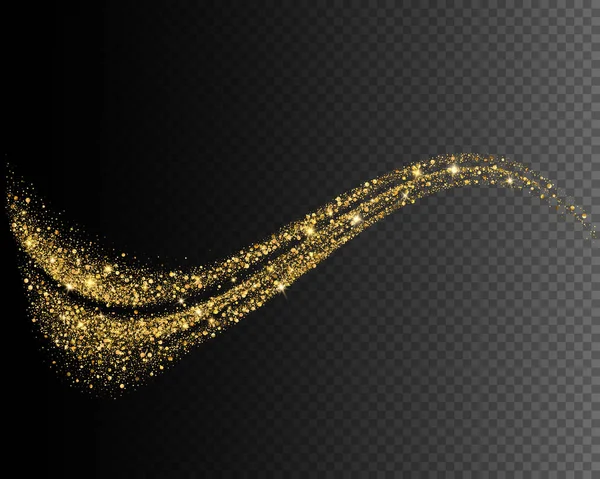 Vektor Eps Golden Glitter Wave Hintergrunddekoration — Stockvektor