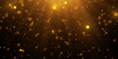 Koyu arkaplanda EPS10 vektör altın parçacıkları