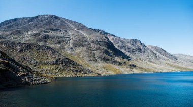 beautiful Gjende lake, Besseggen ridge, Jotunheimen National Park, Norway clipart