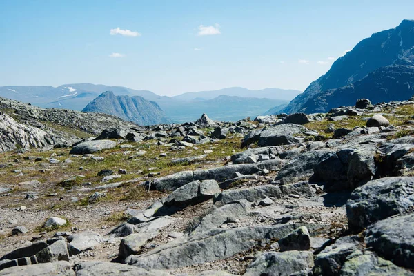 Vackra Besseggen Ridge Nationalparken Jotunheimen Norge — Gratis stockfoto