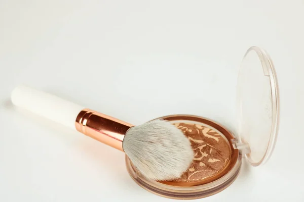 Woman Fashion Accessories Mock Make Products Cosmetic Brushes — Stock Photo, Image