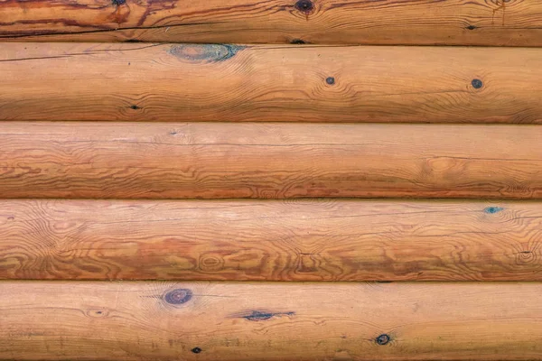 Texture horizontale en rondins. Texture en bois des grumes . — Photo