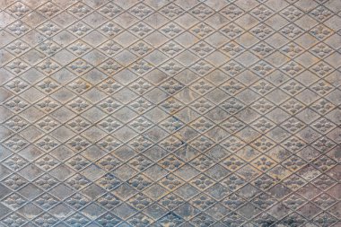 Metal levha doku. Metal yüzeyde yinelenen desen.