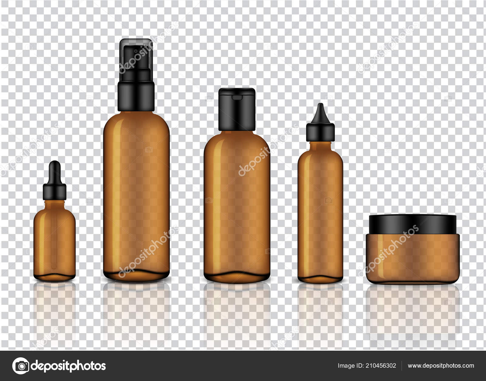 Download Mock Realistic Glossy Amber Transparent Glass Cosmetic Soap Shampoo Cream Vector Image By C N A A M W A A N Hotmail Com Vector Stock 210456302