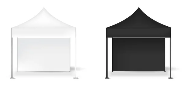 Mock Realistische Zelt Displaywand Pop Stand Zum Verkauf Marketing Promotion — Stockvektor