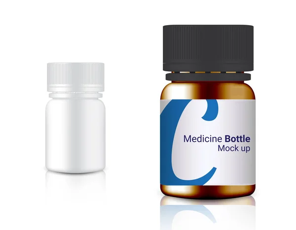 Mock Realistic Deodorant Bottle Cosmetic Skincare Product Packaging Transparent Cap — Stock Vector
