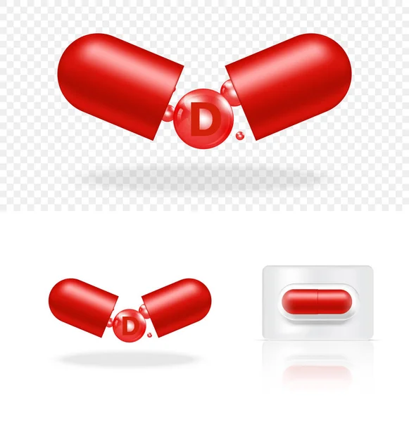 20200502Medicine Capsule Vite Transparent2 — Stock Vector