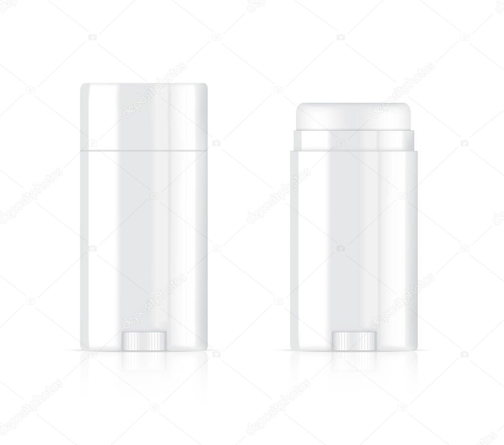 3D Deodorant Bottle Mock up Realistic Cosmetic for Skincare Product on White Background Illustration. Health Care and Medical Concept Design.