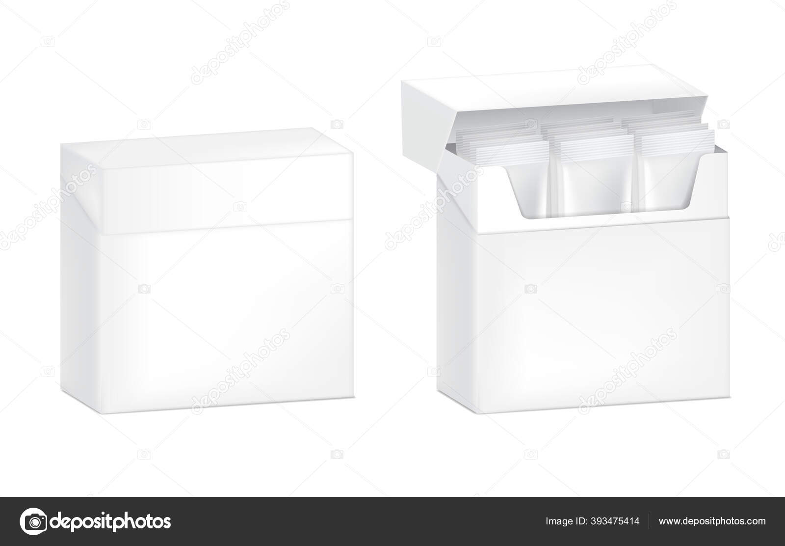 Download Glossy Stick Sachet Paper Box Mockup Isolated White Background Vector Vector Image By C N A A M W A A N Hotmail Com Vector Stock 393475414