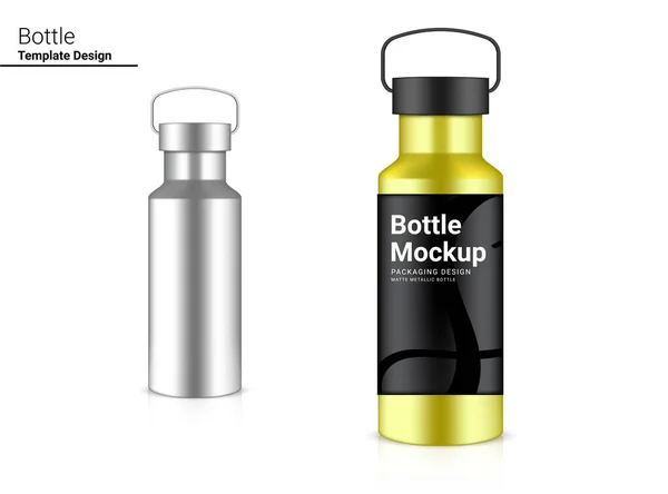 Bottle Mock Realistic Plastic Shaker Vector Water Drink Konzeptdesign Für — Stockvektor