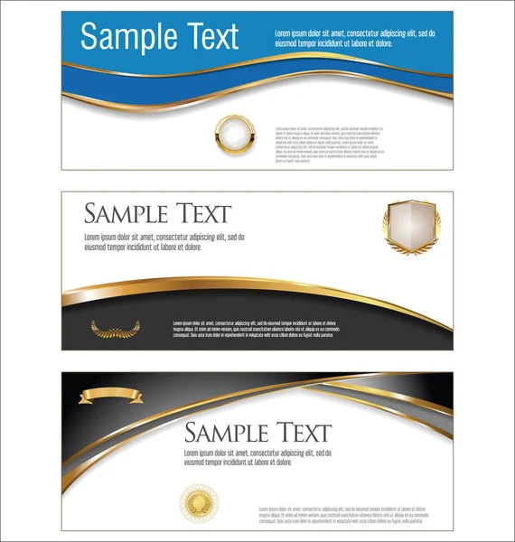 Collection Horizontal Banners Templates Vector Illustration — Stock Vector