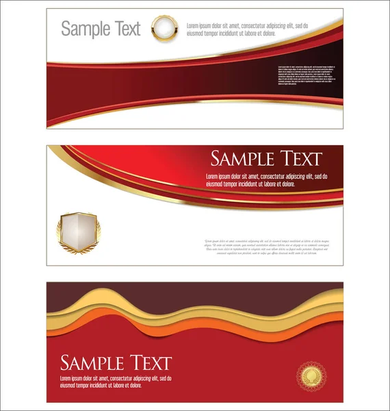 Collection Horizontal Banners Templates Vector Illustration — Stock Vector
