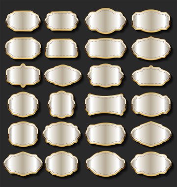 Retro vintage çerçeveleri ve etiketleri koleksiyonu