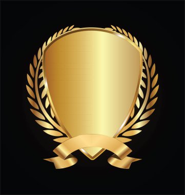 Altın ve siyah altın defne ile kalkan