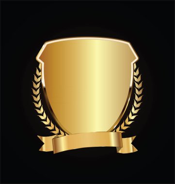 Altın ve siyah altın defne ile kalkan