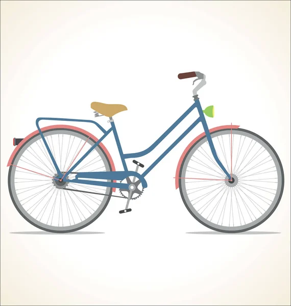 白い背景のレトロ ビンテージ自転車分離 — ストックベクタ
