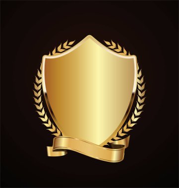 Altın kalkan retro tasarımı