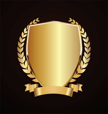 Altın kalkan retro tasarımı