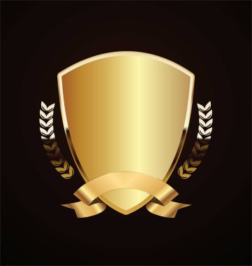 Altın kalkan retro tasarımı