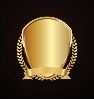 Altın kalkan retro tasarımı