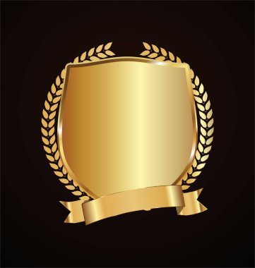 Altın kalkan retro tasarımı