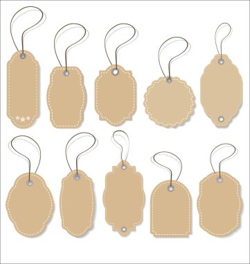 Fiyat etiketi retro vintage koleksiyonu vektör çizim