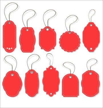 Fiyat etiketi retro vintage koleksiyonu vektör çizim