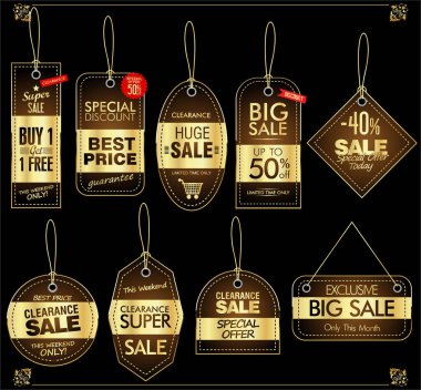 Fiyat etiketi retro vintage koleksiyonu