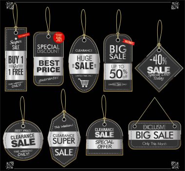 Fiyat etiketi retro vintage koleksiyonu