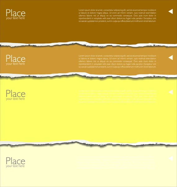 Gescheurde Papieren Achtergrond Met Ruimte Voor Tekst — Stockvector