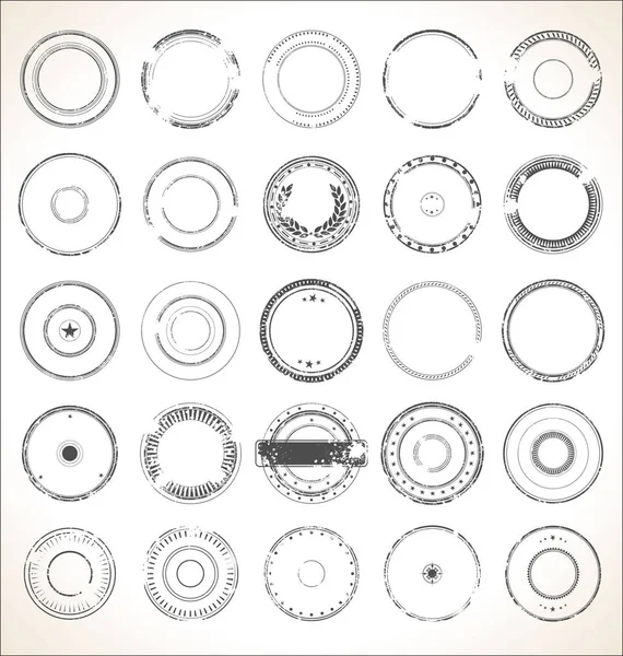 Üres Grunge Gumibélyegző Retro Gyűjtemény — Stock Vector