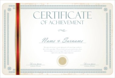 sertifika veya diploma retro vintage şablonu