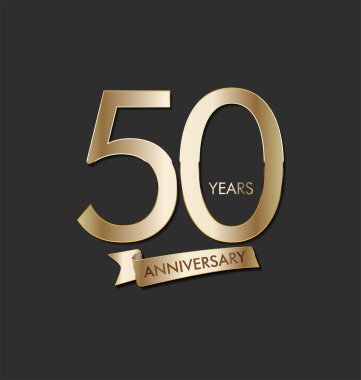 Siyah arka planda altın numarası ile yıldönümü kutlama tasarımı 