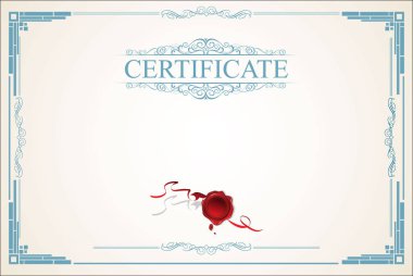 Sertifika veya diploma retro tasarım şablonu 