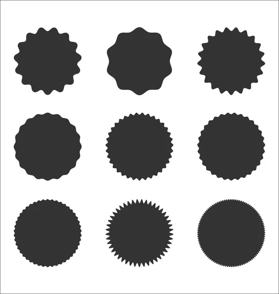 Collection Sunburst Badges Circle Shapes Vintage Design — Stock Vector