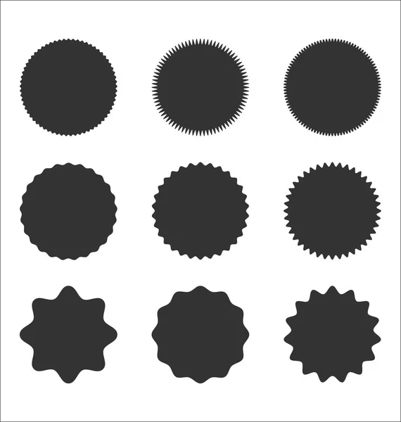 Collection Sunburst Badges Circle Shapes Vintage Design — Stock Vector