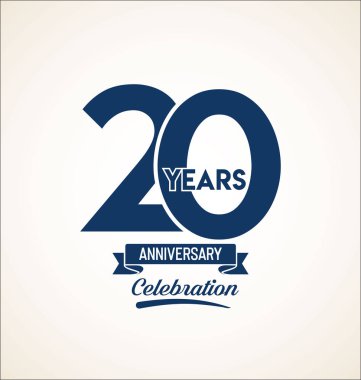 yıldönümü mavi şablon arka plan